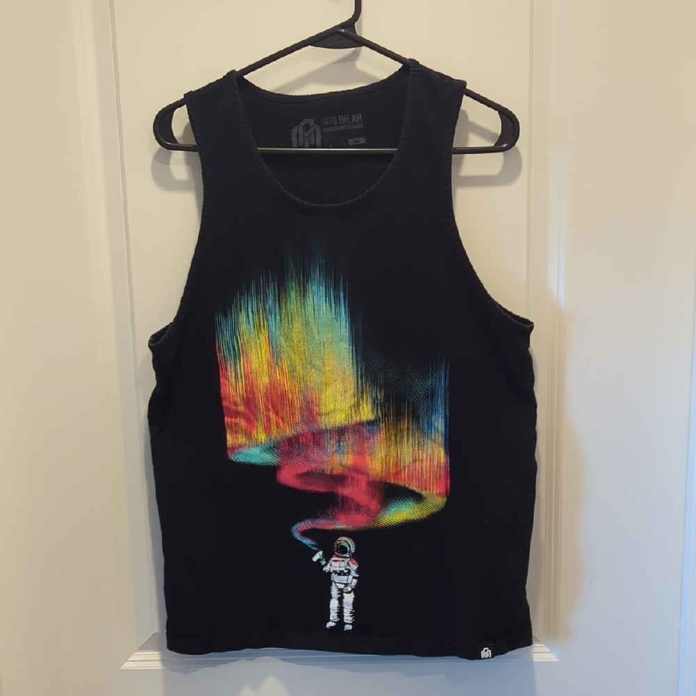 Astronaut Graphic Black Tank Top